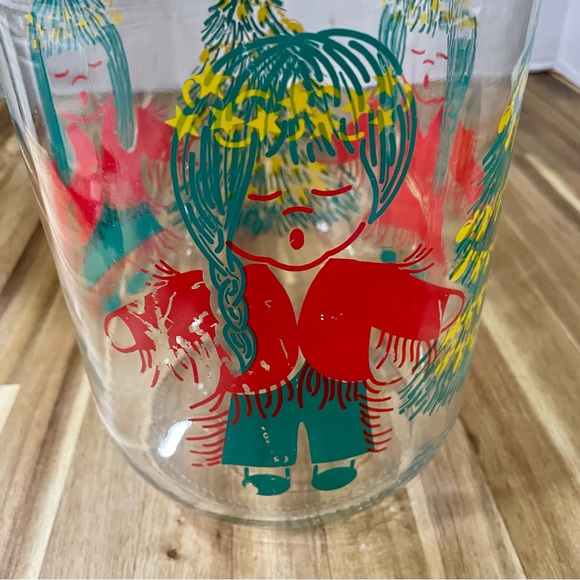 Christmas Carolers Around A Christmas Tree Jar with Red Lid Native American - Picture 3 of 12